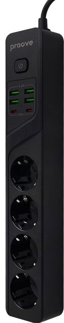 Мережевий фільтр Proove Power Socket P-04 (4 розетки + 4 USB + 2 Type-C) 2М (39684) - зображення 2
