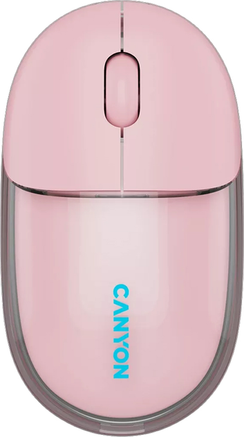 Миша Canyon OnClick 24 Dual-mode Silent Bluetooth/Wireless Transparent/Pink (CNS-CMSW24P) - зображення 1