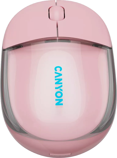Миша Canyon OnClick 24 Dual-mode Silent Bluetooth/Wireless Transparent/Pink (CNS-CMSW24P) - зображення 2