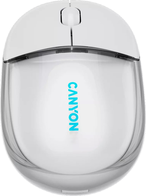 Миша Canyon OnClick 24 Dual-mode Silent Bluetooth/Wireless Transparent/White (CNS-CMSW24W) - зображення 2