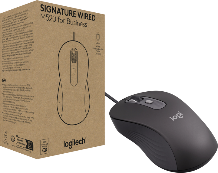 Миша Logitech Signature M520 USB Graphite (910-007511) - зображення 1