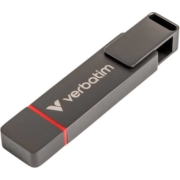 Флеш пам'ять USB Verbatim Dual QuickStick 256GB USB 3.2 Gen1 + Type-C Grey (32041) - зображення 5