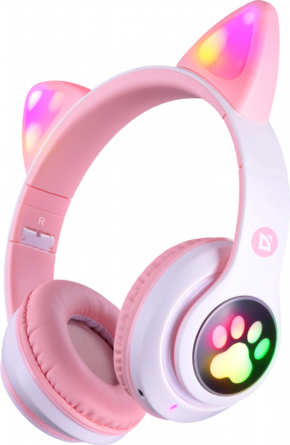Słuchawki Defender FreeMotion B585 Pink LED Bluetooth (4745090820041) - obraz 1