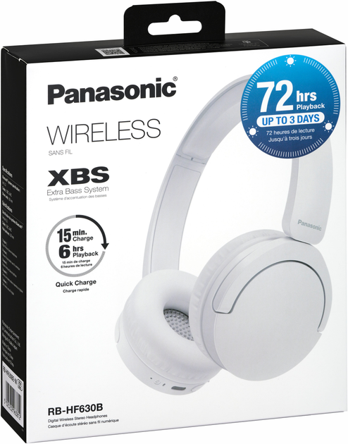 Навушники Panasonic RB-HF630B White (RB-HF630BE-W) - зображення 10