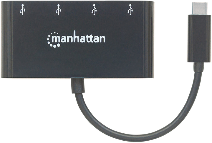 USB-хаб Manhattan Type-C на 4 порти USB 3.0 (162746) - зображення 4
