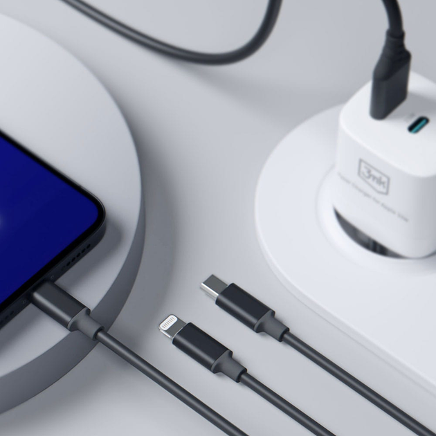 Кабель 3MK Hyper 3 в 1 Type-C USB-A to Type-C micro-USB Lightning 1.5 м Чорний (5903108541244) - зображення 5