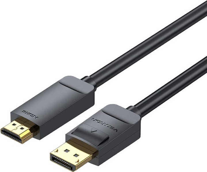 Kabel Vention DisplayPort – HDMI v1.2, 4K 30 Hz, 2K 30 Hz 1.5 m Black (HAGBG) - obraz 1