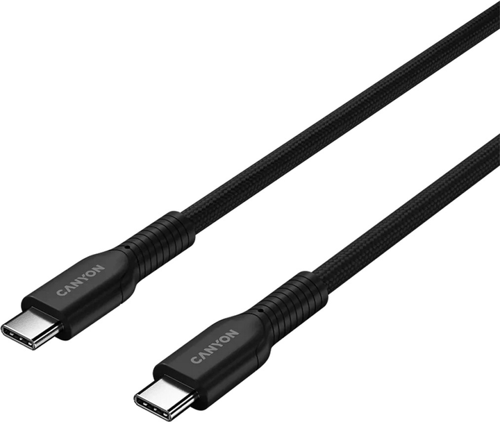 Kabel Canyon OnWire 60CL C-C 60W COLOR Braided 1 m Black (CND-CCAP60AB10B) - obraz 2
