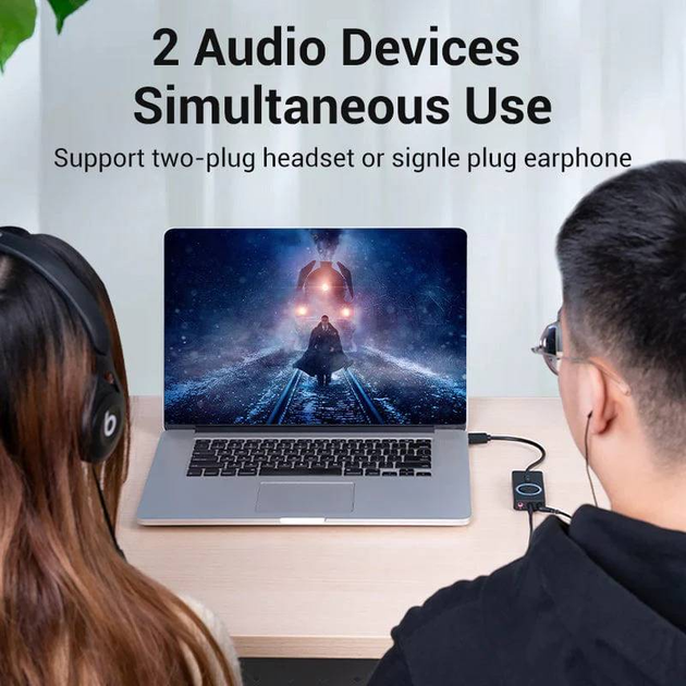 Karta dźwiękowa Vention CDRBB USB 3x3.5 mm jack volume control Black - obraz 6