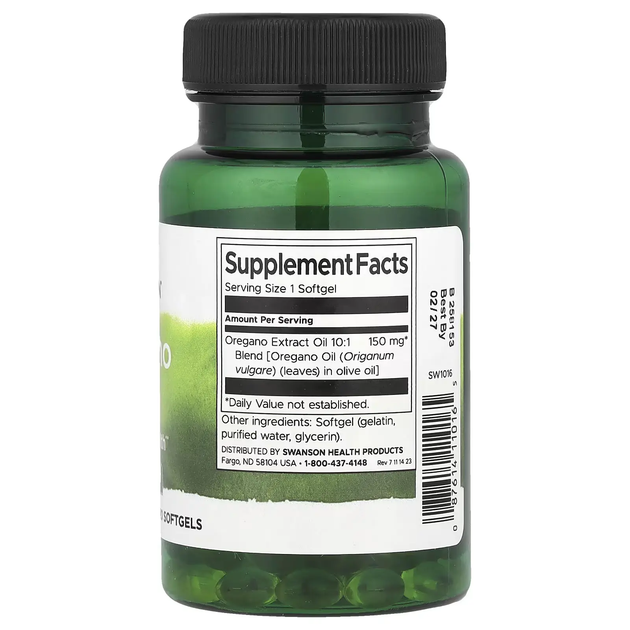 Масло орегано (Oregano Oil) 150 мг, Swanson, 120 таблеток - изображение 2