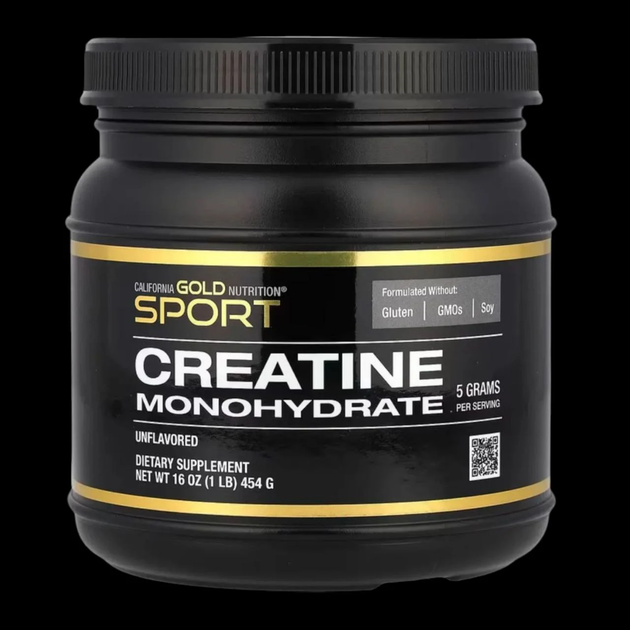 Мікронізований моногідрат креатину (Creatine) Sport, California Gold Nutrition, 454 г - зображення 3