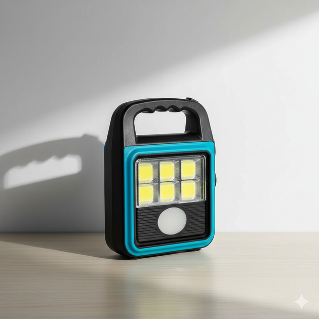 Ліхтар прожектор USB із сонячною панеллю та повербанком Solar LED light HS-8020 60 Вт водозахисту IP65 - зображення 3