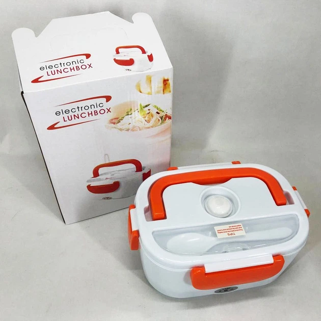 Ланч бокс электрический с подогревом Lunch Heater 220V Pro, контейнер для еды с отсеками. Цвет: оранжевый - изображение 8