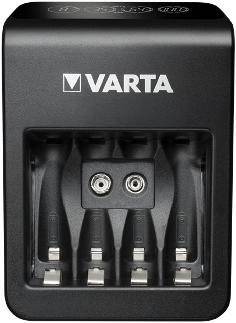 Ładowarka akumulatorków Varta LCD Plug Charger+ EU 4x 2100 mAh Black (57687101441) (955555910283033) - Outlet - obraz 3