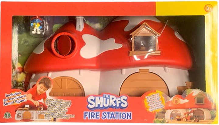 Ігровий набір Giochi Preziosi The Smurfs Пожежна станція з персонажем (8056379171911) (955555913601223) - Уцінка - зображення 1