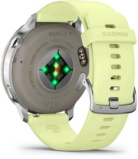 Смарт-годинник Garmin Venu 4 45mm Gray w/ Silver + Citron (010-03014-02) - зображення 5