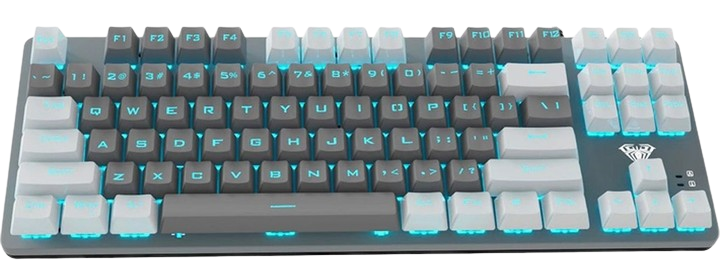 Клавіатура Aula F3287 Blue Switch RGB White/Grey (6948391240688) - изображение 2