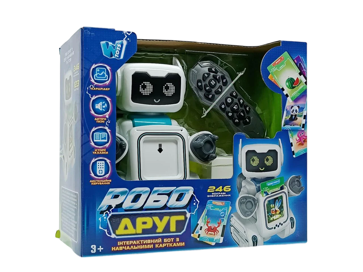 Робот на радиоуправлении с функцией картридера Говорящие карточки WToys Украинское озвучивание - изображение 9