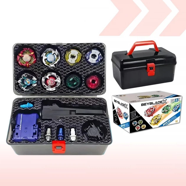Набор Бейблейд Комплект 4 волчка 2 запускателя Чемодан Beyblade