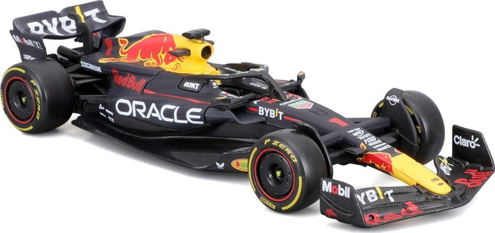 Metalowy model samochodu Bburago Red Bull Racing Oracle RB19 Max Verstappen 1:43 Czarny 18-38082 (4893993380824) - obraz 4