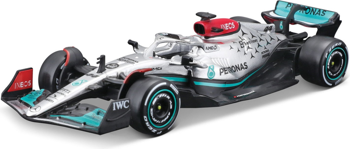 Metalowy model samochodu Bburago F1 Mercedes W13 Performance Lewis Hamilton 1:43 BB-18-38065-44 (4893993380657) - obraz 3