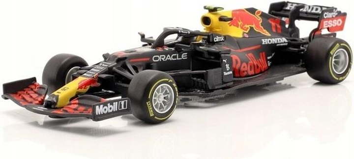 Metalowy model samochodu Bburago Red Bull Racing Honda RB16B 11 Sergio Perez 1:43 Czarny 18-38055-11 (4893993002900) - obraz 5