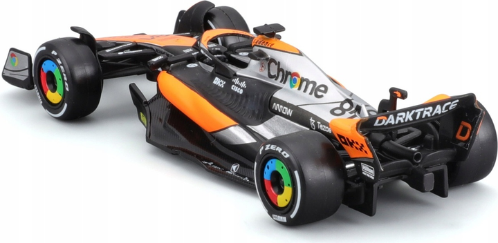 Metalowy model samochodu Bburago F1 Team Mclaren MCL60 Oscar Piastri 1:43 Czarno-pomarańczowy 18-38087-NOR (4893993016198) - obraz 9