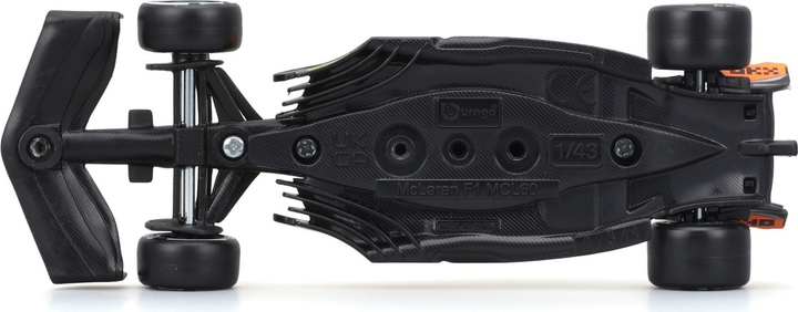 Metalowy model samochodu Bburago F1 Team Mclaren MCL60 Oscar Piastri 1:43 Czarno-pomarańczowy 18-38087-NOR (4893993016198) - obraz 10