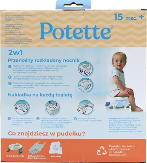 Накладка на унітаз і туристичний горщик Potette Plus біло-блакитний (5060126200000) - зображення 3