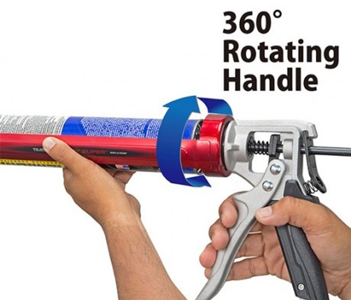 Pistolet Wyciskacz do Silikonu TAJIMA TAJ-CNV100SP/R1 Convoy Super 12:1 Czerwony (4975364067302) - obraz 4