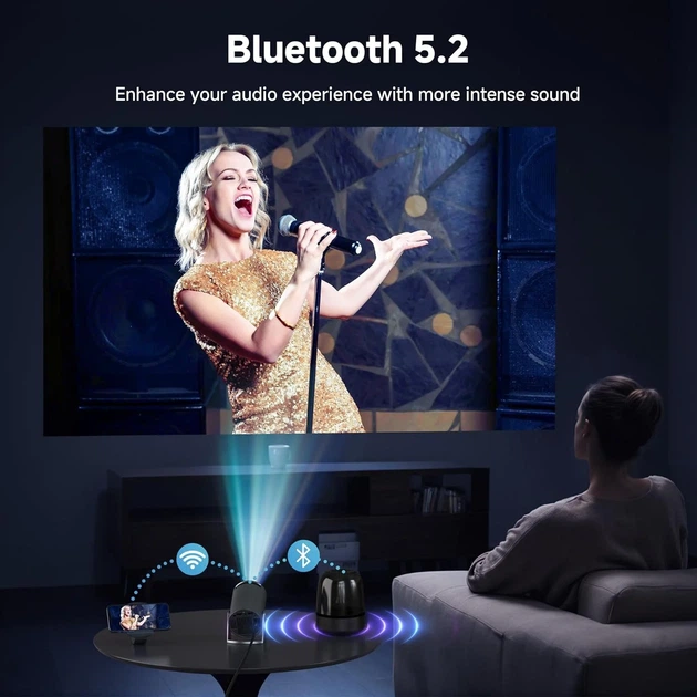 Проектор Polocsh HY300 Pro HD Wi-Fi Bluetooth Android 11 - зображення 5