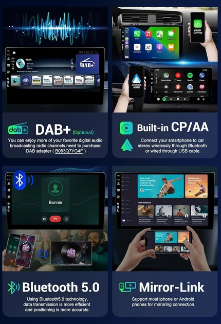 Штатная автомагнитола SXAUTO для VW Tiguan 1 NF 2006-2017 / 9" / Сенсорная / 8/256Гб / Android 13 / Apple CarPlay / Android Auto / Bluetooth / WI-FI / GPS / USB Б/В - изображение 4