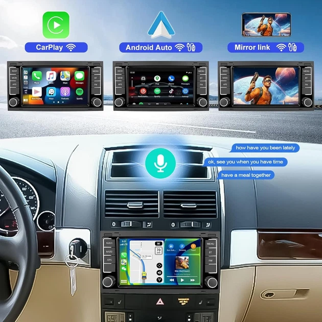 Штатная автомагнитола CAMECHO для VW Touareg Transporter TS Multivan / 7" / Сенсорная / 2/64Гб / Android 13 / Apple CarPlay / Android Auto / Bluetooth / WI-FI / GPS / USB Б/В - Фото 3 Штатная автомагнитола CAMECHO для VW Touareg Transporter TS Multivan / 7" / Сенсорная / 2/64Гб / Android 13 / Apple CarPlay / Android Auto / Bluetooth / WI-FI / GPS / USB Б/В - изображение 3