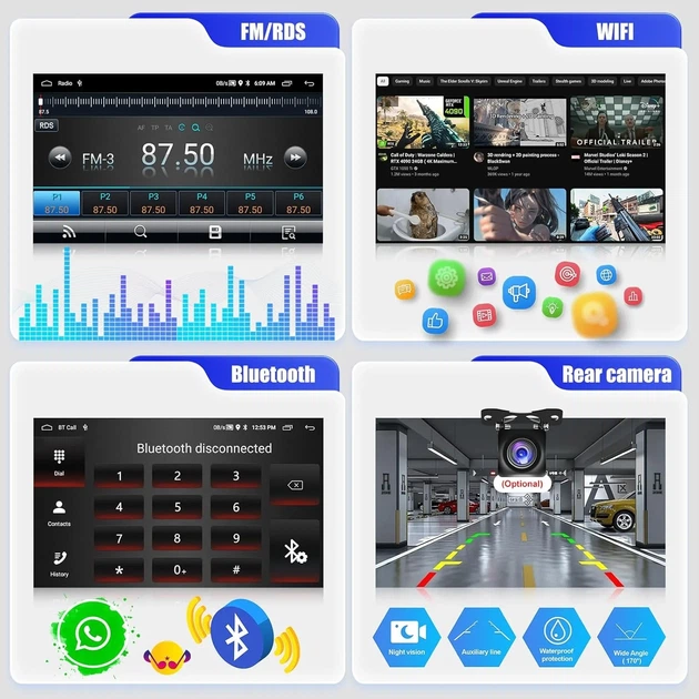 Штатная автомагнитола CAMECHO для VW Touareg Transporter TS Multivan / 7" / Сенсорная / 2/64Гб / Android 13 / Apple CarPlay / Android Auto / Bluetooth / WI-FI / GPS / USB Б/В - Фото 5 Штатная автомагнитола CAMECHO для VW Touareg Transporter TS Multivan / 7" / Сенсорная / 2/64Гб / Android 13 / Apple CarPlay / Android Auto / Bluetooth / WI-FI / GPS / USB Б/В - изображение 5