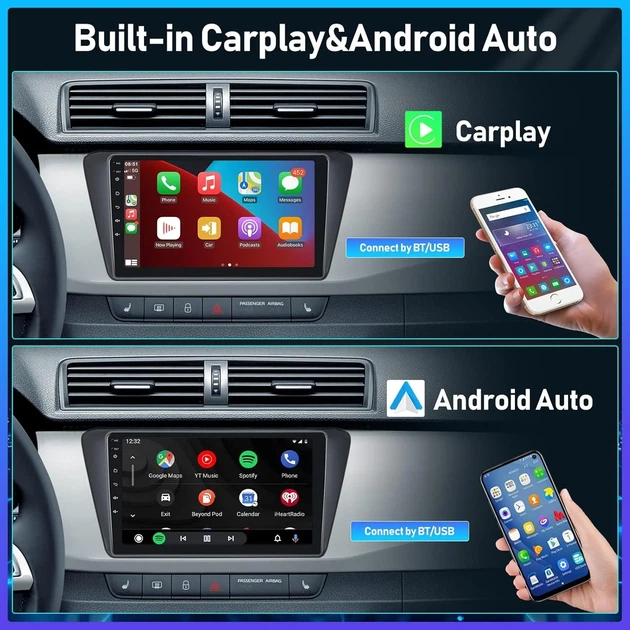 Штатная автомагнитола CAMECHO для VW Skoda Fabia 2015-2019/9" / Сенсорная / 1/16Гб / Android 11 / Apple CarPlay / Android Auto / Bluetooth / WI-FI / GPS / USB Б/В - изображение 3