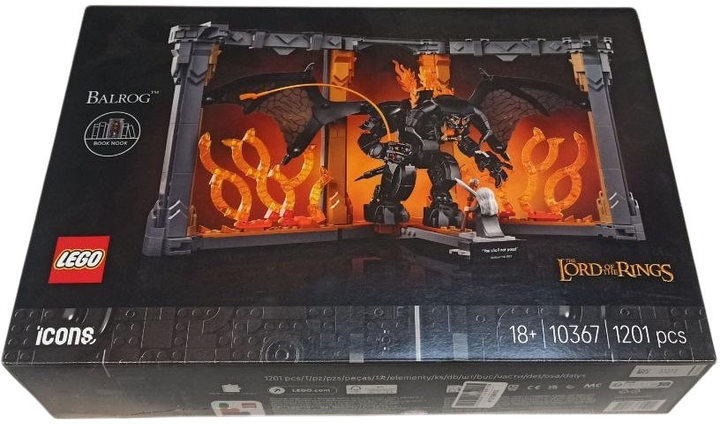 Zestaw klocków LEGO Icons Władca Pierścieni: Book Nook z Balrogiem, 1201 el. (10367) (5702017815909) (955555912198106) - Outlet - obraz 4
