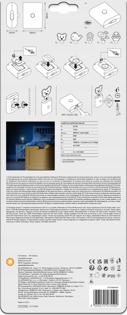 Lampka nocna dla dzieci LEDVANCE LED Nightlux Cartoon 0.2 W 3000 K (4058075575592) - obraz 8