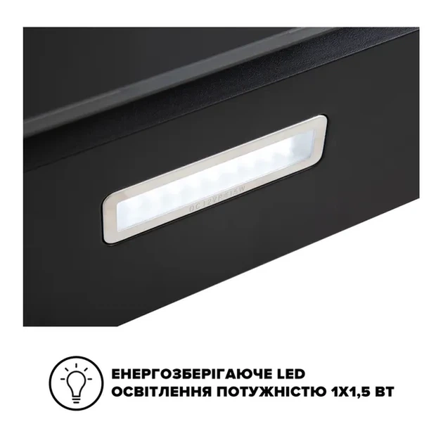 Витяжка Interline FLOW BL A/60/GL/M - Фото 3 Витяжка Interline FLOW BL A/60/GL/M - изображение 3