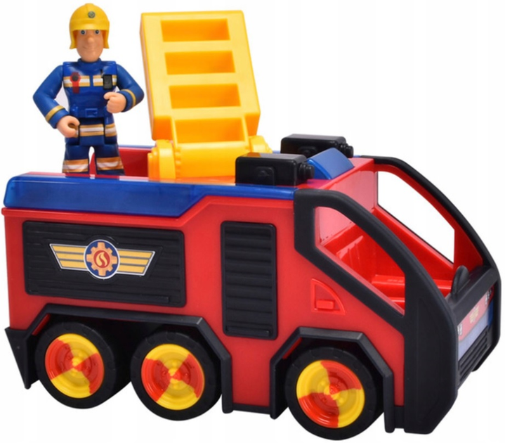 Wóz strażacki Simba Jupiter mini z figurką (4006592095963) - obraz 4