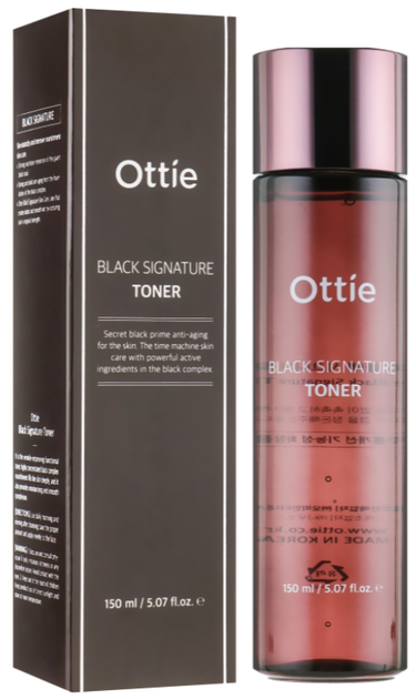 Тонер Ottie Black Signature с комплексом гиалуроновой кислоты 150 мл (8809708710660) - Фото 2 Тонер Ottie Black Signature с комплексом гиалуроновой кислоты 150 мл (8809708710660) - изображение 2