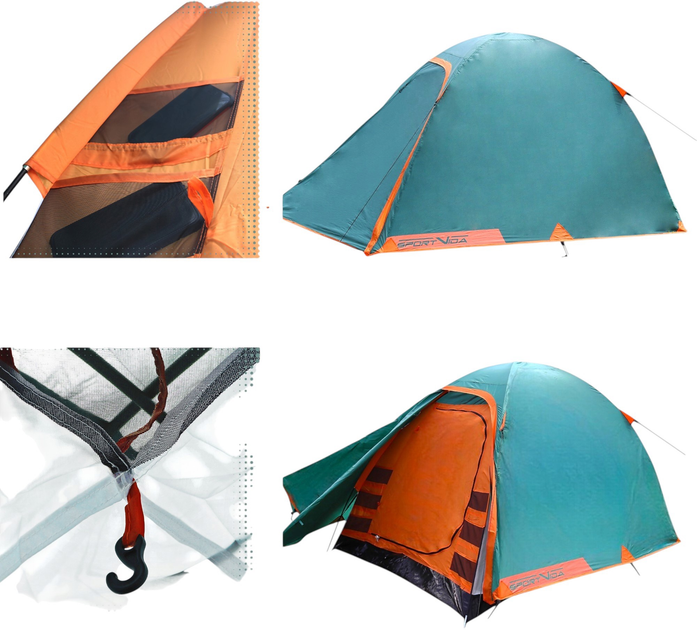 Намет SportVida SV-WS0021 4-місний водонепроникний 4000 мм - зображення 4