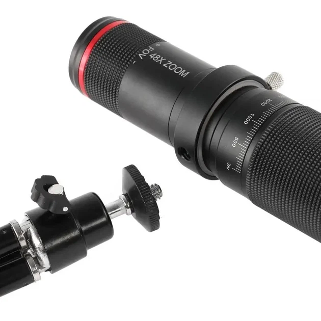 Монокуляр монокль объектив 48x Telephoto + крепление для телефона. Подзорная труба телескоп для наблюдения W48 - изображение 5