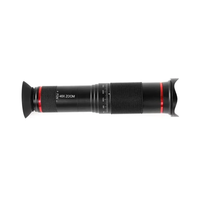 Монокуляр монокль объектив 48x Telephoto + крепление для телефона. Подзорная труба телескоп для наблюдения W48 - изображение 6