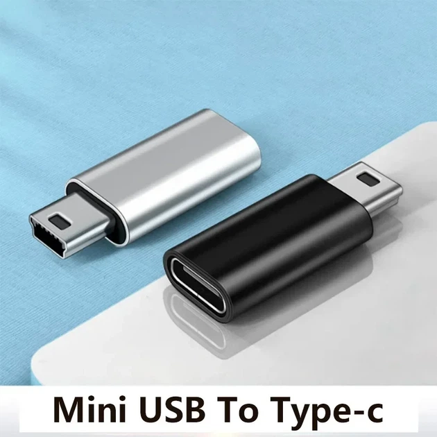 Переходник адаптер Type-C мама - Mini USB папа. TypeC to Mini USB Fiyori DF55 Черный - Фото 3 Переходник адаптер Type-C мама - Mini USB папа. TypeC to Mini USB Fiyori DF55 Черный - изображение 3