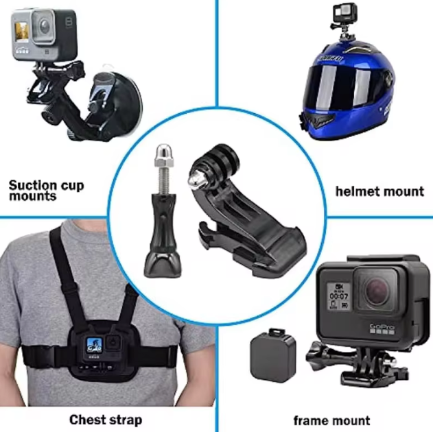 Задвижка изогнутая J-Hook для GoPro, SJCAM, Xiaomi и др экшны камеры - изображение 2