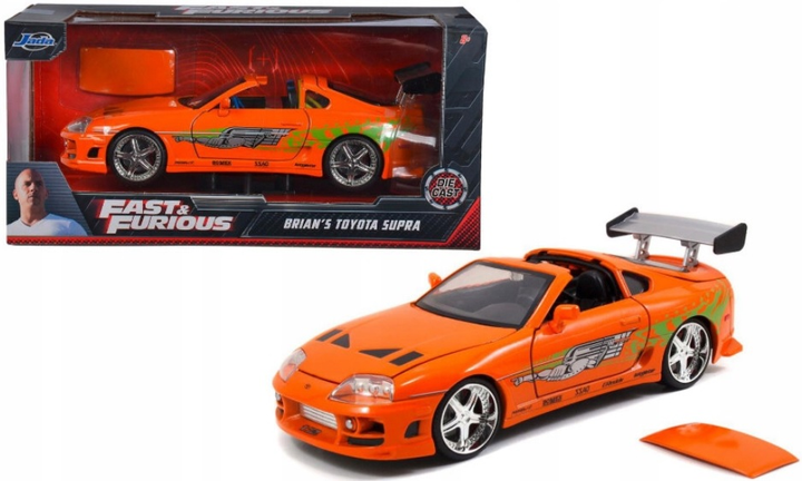 Pojazd Simba Jada F&Fs Brian's Toyota Supra 1995 Orange (4006333094798) - obraz 2