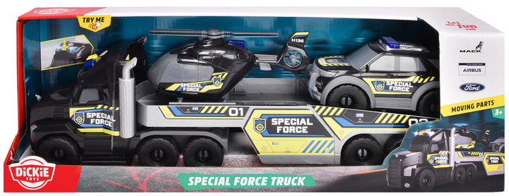 Zestaw pojazdów ratunkowych Simba Ciężarówka, helikopter i samochód policyjny (4006333093401) - obraz 1