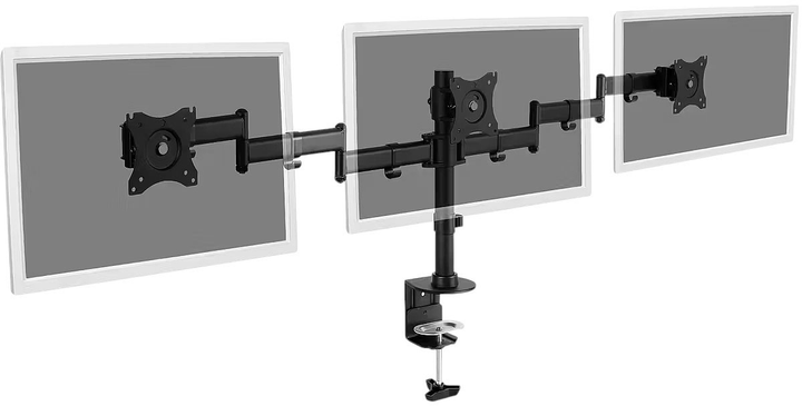 Настільне кріплення Digitus Triple Monitor 15-27" Black (DA-90362) - зображення 5