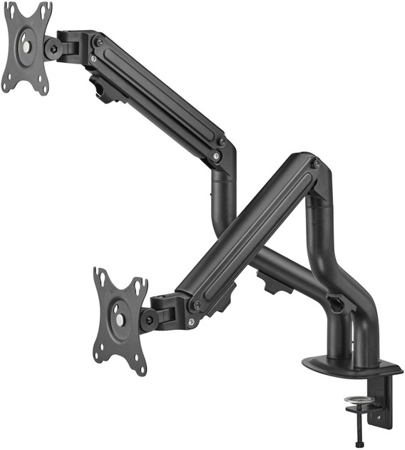 Настільне кріплення Gembird Double Monitor 17-32" Black (MA-DA2P-02) - зображення 2