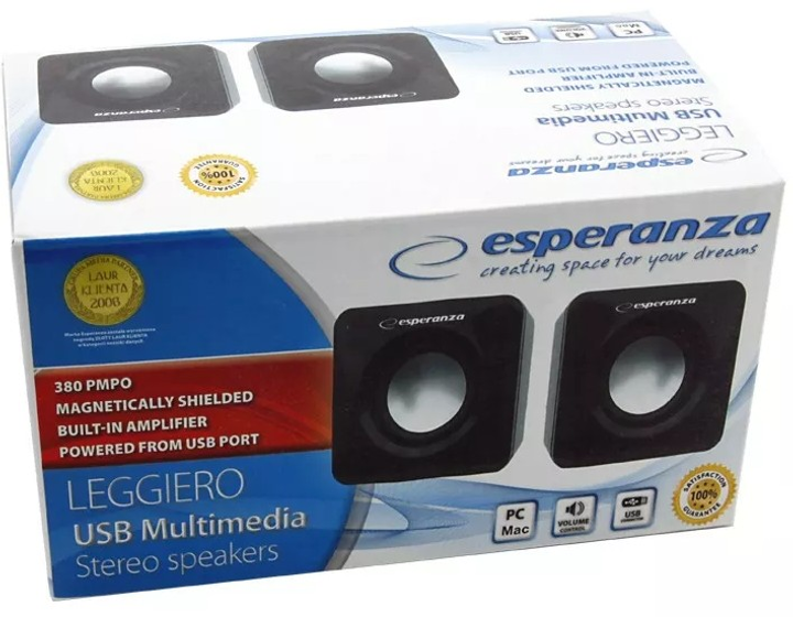 System akustyczny Esperanza EP111 Legiero 2.0 Czarny - obraz 2